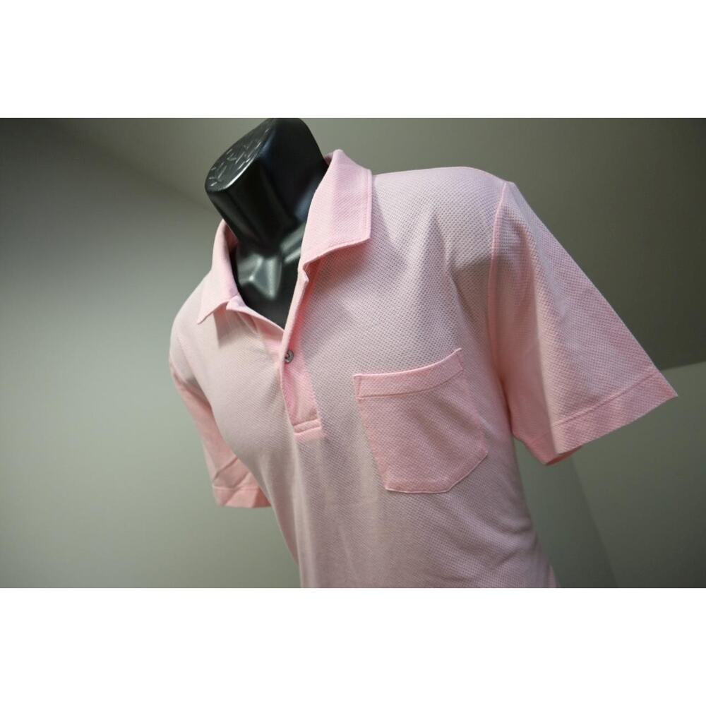 Mack Weldon Golf Polo Short‎ Sleeve Cotton Blend Pink Athletic Mens Size XL